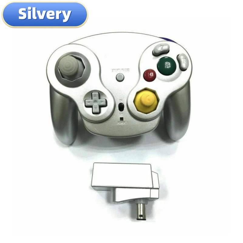 Controlador Gamepad Inalámbrico de 5 Colores para consola NGC con Adaptador 2.4G Joysticks Gamepads para Consola de Videojuegos GameCube