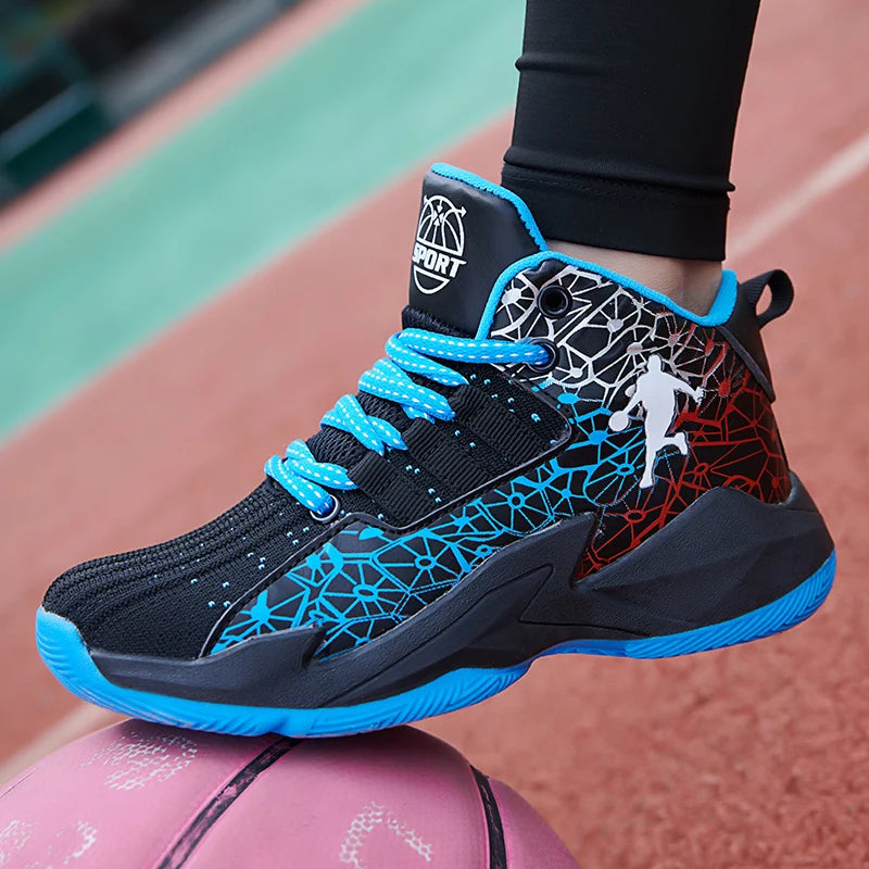 Zapatillas de baloncesto para niños – Antideslizantes, transpirables y diseñadas para el juego activo