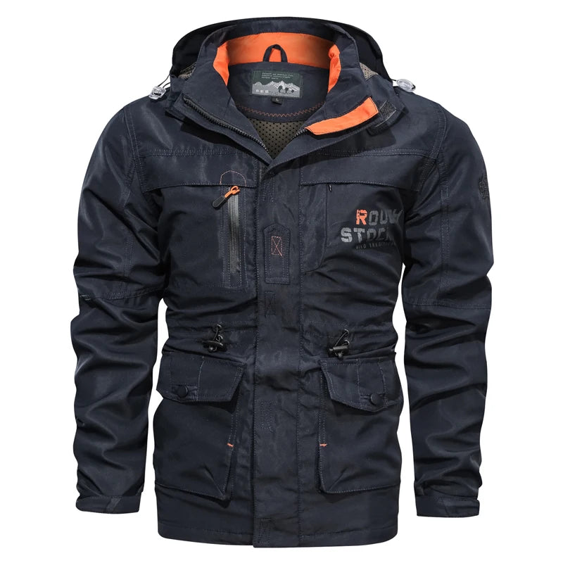 Chaqueta de exterior para hombre, primavera, otoño, nueva, con capucha, informal, cortavientos, para hombre, abrigo, para acampada, chaqueta intercambiable para hombre