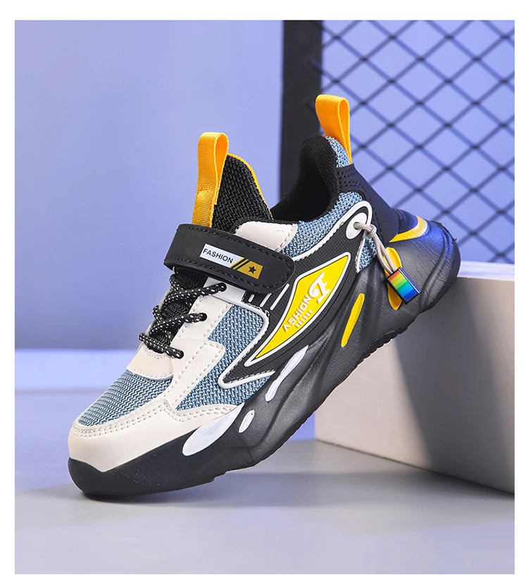 Zapatillas deportivas de malla para niños y niñas, transpirables y antideslizantes, para correr, caminar, zapatillas casuales infantiles