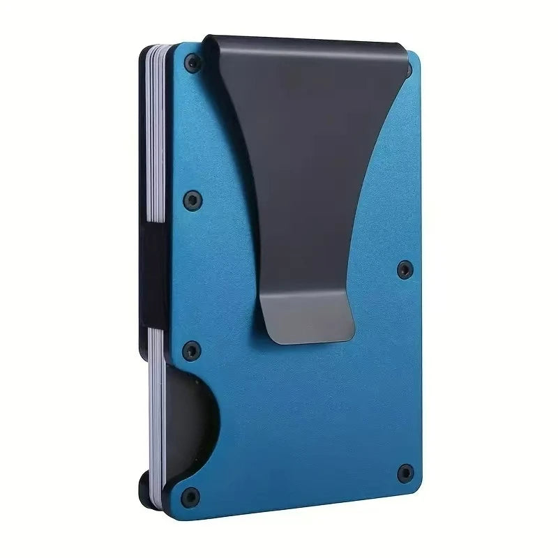 Cartera Delgada Para Hombre - Cartera Minimalista para Hombre con Bloqueo RFID para Bolsillo Delantero - Cartera Metálica con Clip para Billetes para Hombre