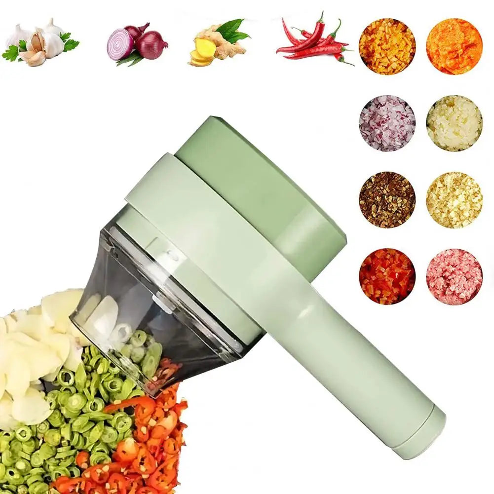 Garlic Grinder With Handle Electric Meat Mincer Garlic Chopper Chili Ginger Fruit Vegetable Onion Cutter Kitchen Cooking Gadget