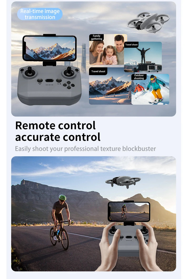 CZ06 Mini Dron 4k 480P Avión Profesional OVNI fpv drones wifi con cámara Avión de Control Remoto Juguete de Helicóptero Ligero