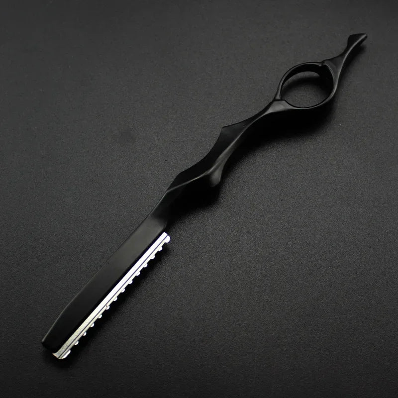 Navaja de adelgazamiento de cabello, cuchillo de corte de afeitar, adelgazador japonés de acero inoxidable, profesional, afilado, barbero, afeitadora de cabello, cuchillo de corte, herramienta de salón.