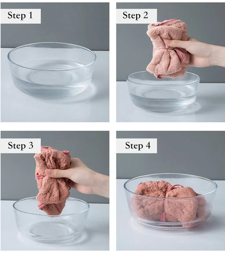 Toallas de mano con lazo para cocina, baño, de terciopelo coral, microfibra, suaves, de secado rápido, absorbentes, paños de limpieza, toalla de rizo para sauna en casa