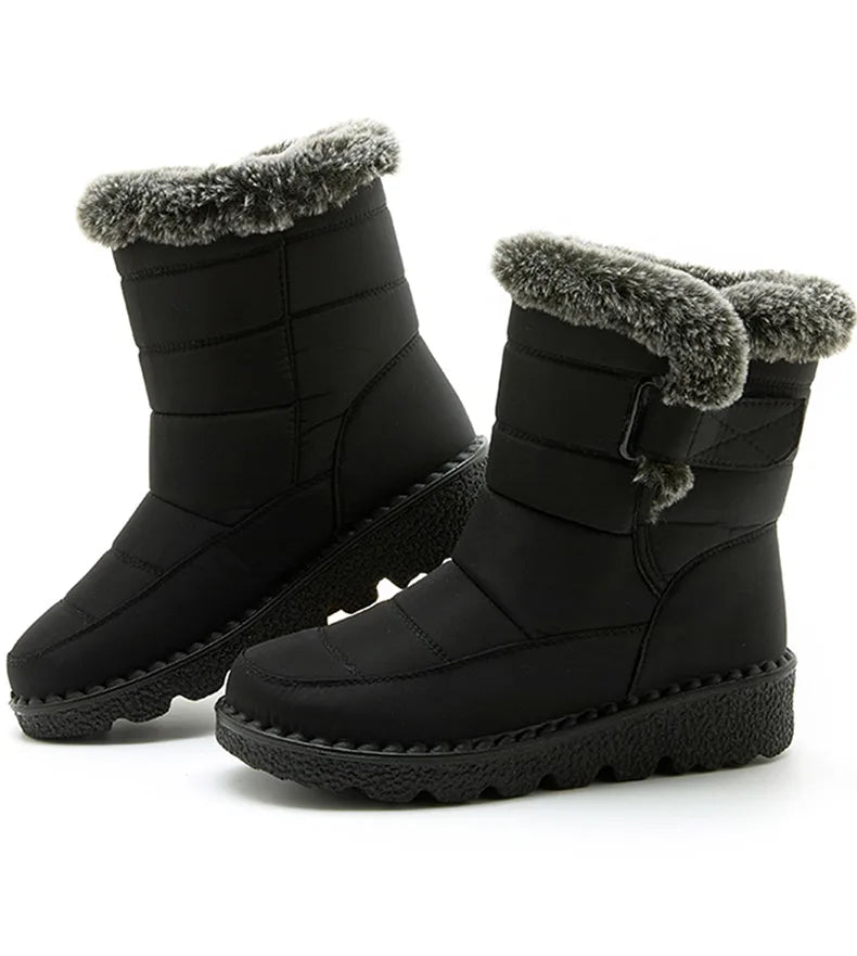 Women's Boots Trend Winter Shoes For Woman Winter Boots Ankle Low Heels Botas Mujer Waterproof Snow Boots With Fur Shoes