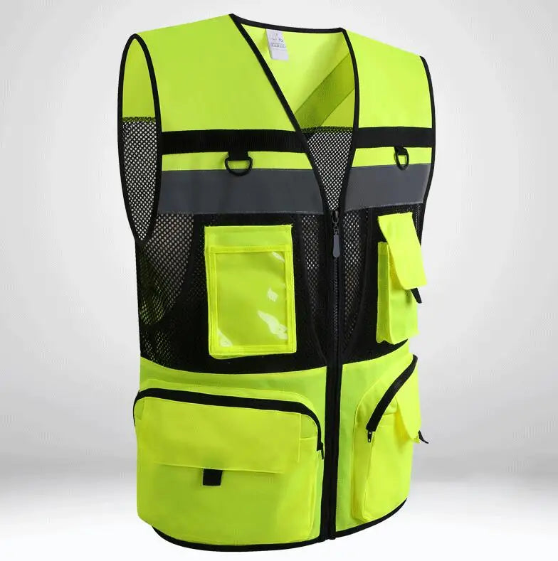 Arbeidsvest med multifunksjonelle lommer Arbeidsvest for menn Konstruksjon Byggearbeid Vester