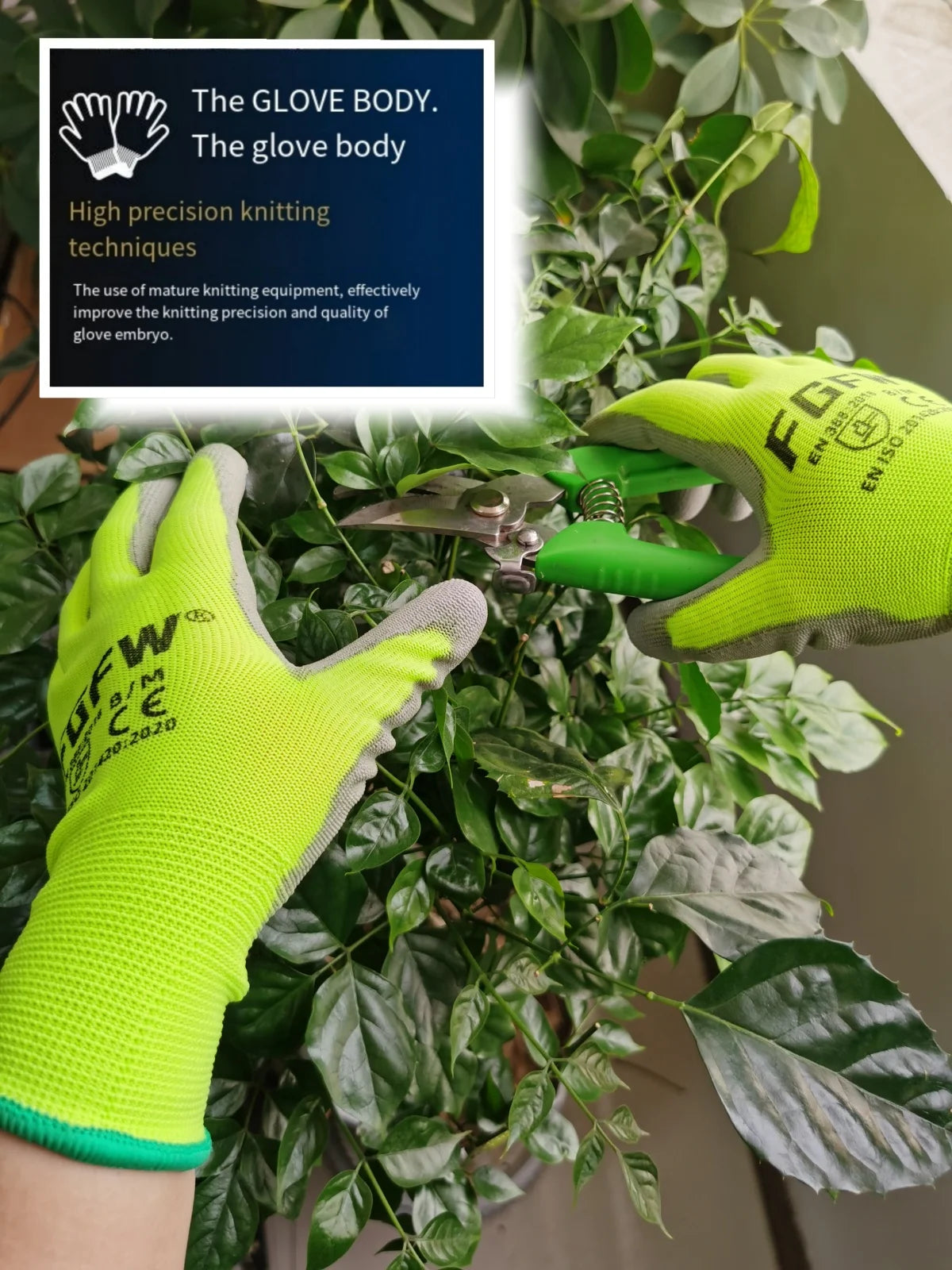 Lot de 10 paires de gants de travail enduits de PU - Gants de sécurité légers et résistants, certifiés EN 388/ISO 20471, tailles S/M/L/XL