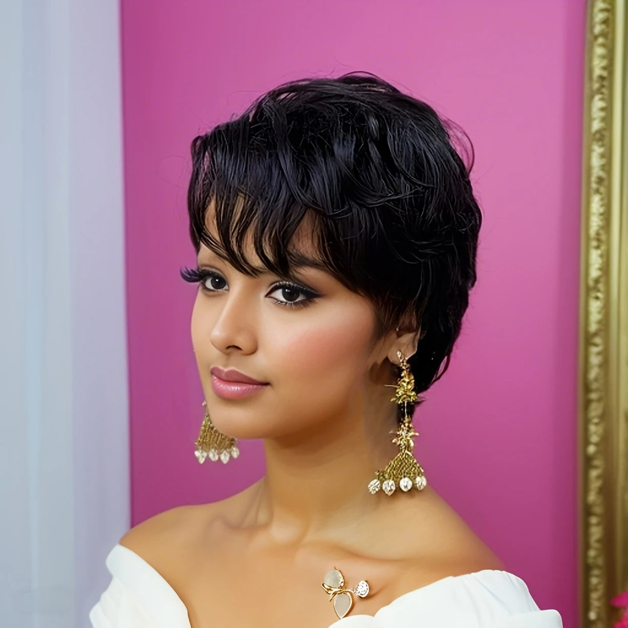 Short Pixie Cut Bob Wig 13×4x1 Lace Front Human Hair Wigs Pre-Plucked for Women with Baby Hair and Natural Hairline