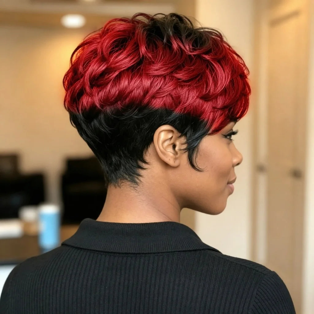 Curly Pixie Remy Hair Wig