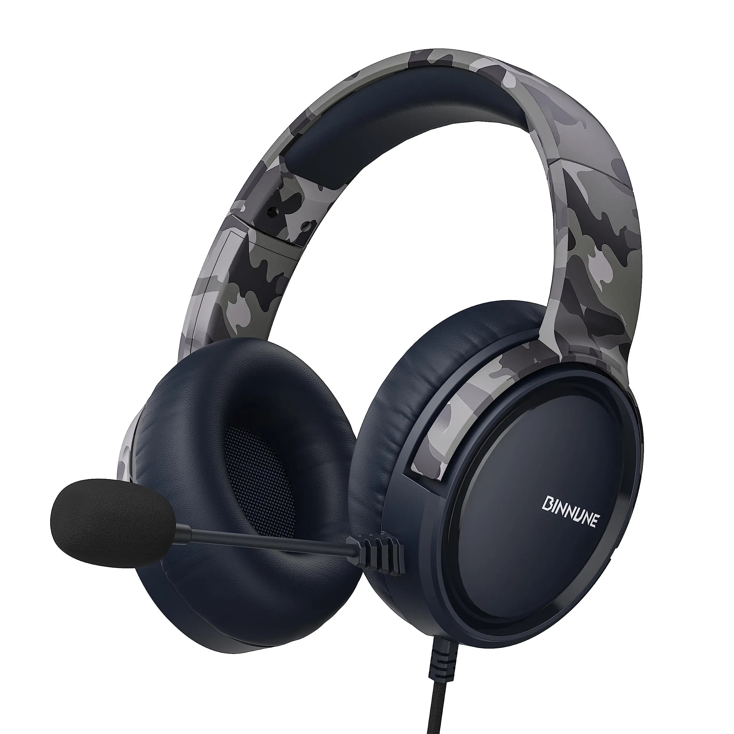 Auriculares gaming BINNUNE con micrófono para PS4 PS5 Xbox Series X|S Xbox One PC Switch Auriculares gaming con cable para Playstation 5 Xbox 1