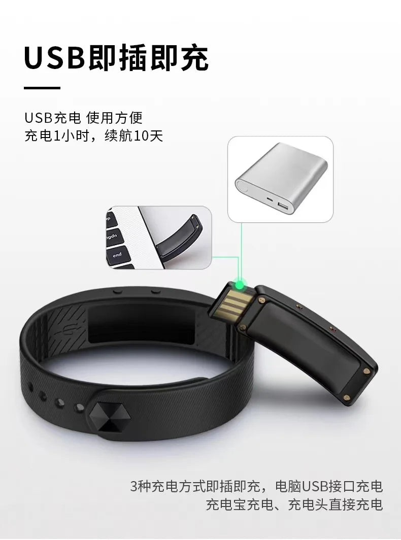 Reloj inteligente Pulsera deportiva Pulsera inteligente con despertador vibrador Pulsera podómetro para estudiantes hombres y mujeres