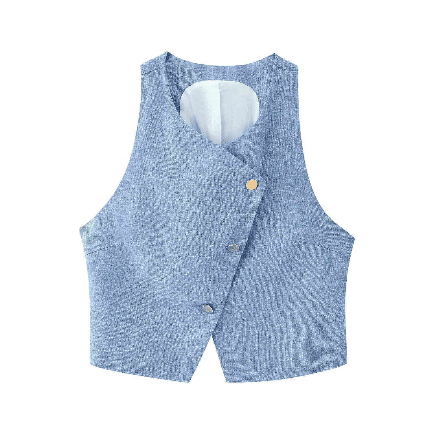 Women Wide Leg Pants Sets 2 Pieces Fashion Double Breasted Vest Top Women Suit Casual Two Piece Set Women Outfit