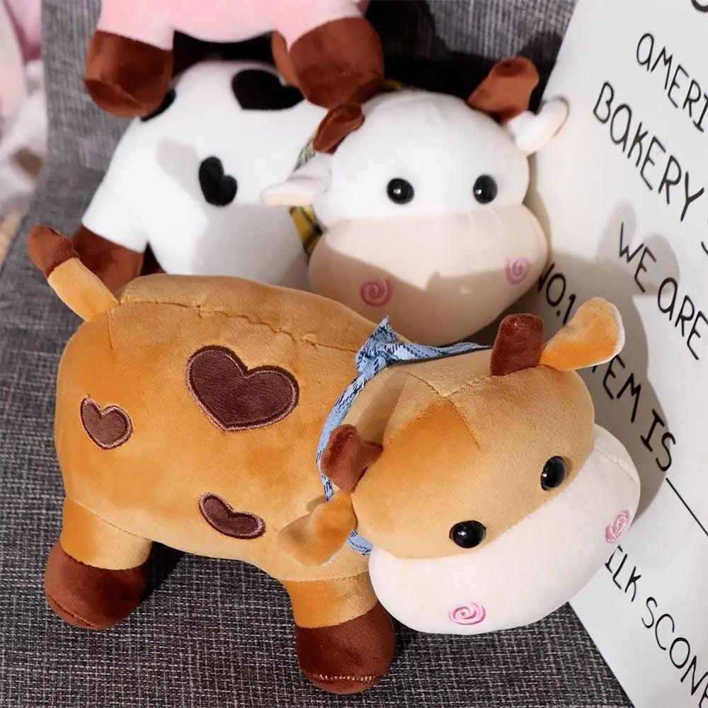 Juguete de decoración para el hogar, animales de peluche suaves, juguete de peluche para niñas, muñeco de peluche de animal, juguete de peluche de vaca, juguete de peluche de ganado, muñeco de peluche de toro