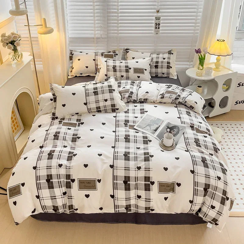 Juego de sábanas estilo dibujos animados para niños, juego de cama con estampado de conejo, transpirable, duradero, постельное белье 이불세트, juego de cama Queen/King