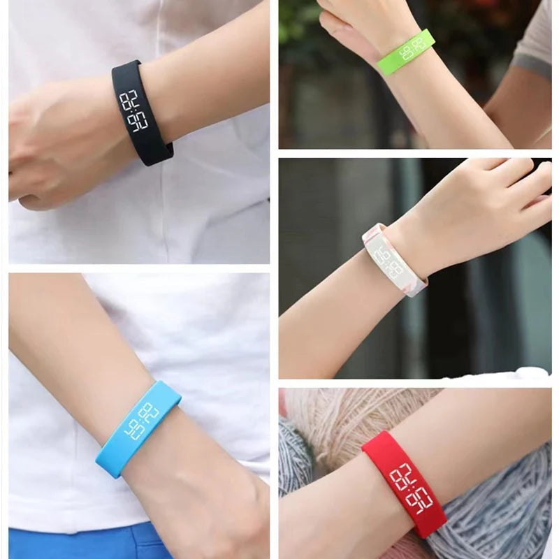 Reloj inteligente Pulsera deportiva Pulsera inteligente con despertador vibrador Pulsera podómetro para estudiantes hombres y mujeres