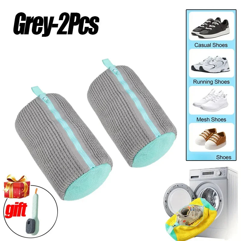 Bolsas de lavandería Bolsa para lavar zapatos a máquina - con cremallera Bolsa de lavandería con abundante pelusa en el interior, perfecta para zapatillas deportivas y calzado informal