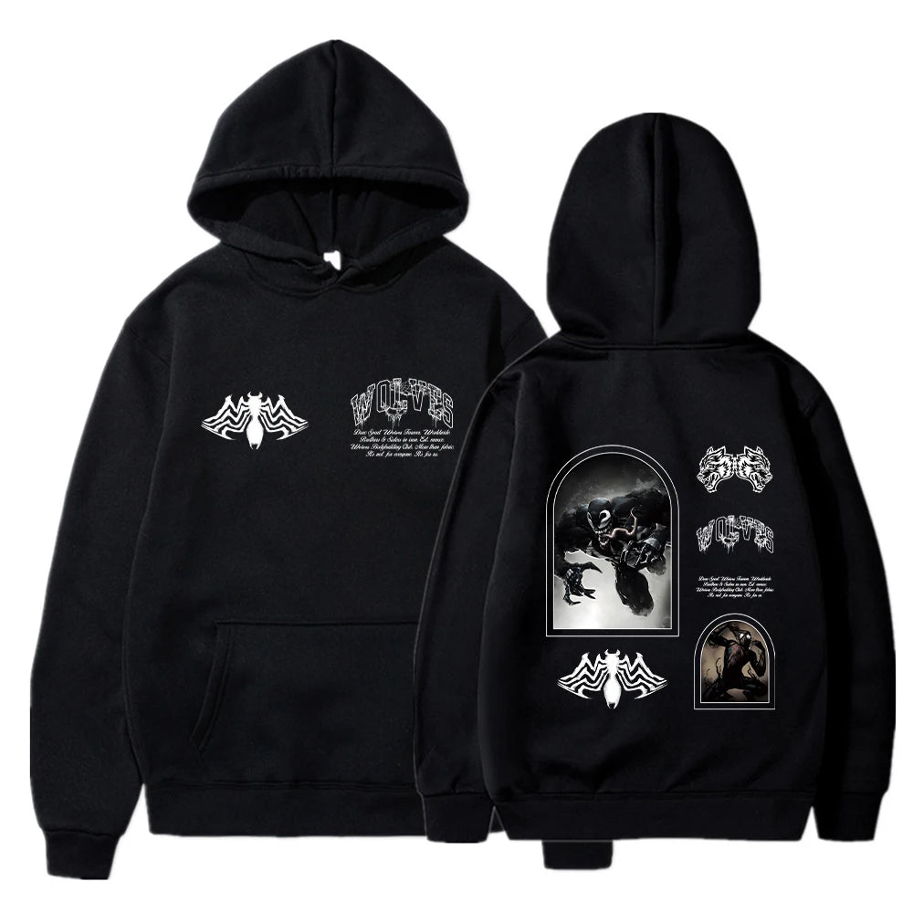 Sudadera con capucha para hombre, a la moda, cálida, con estampado gráfico, estilo Hip Hop, informal, tipo jersey, ropa de calle, para primavera y otoño, nueva