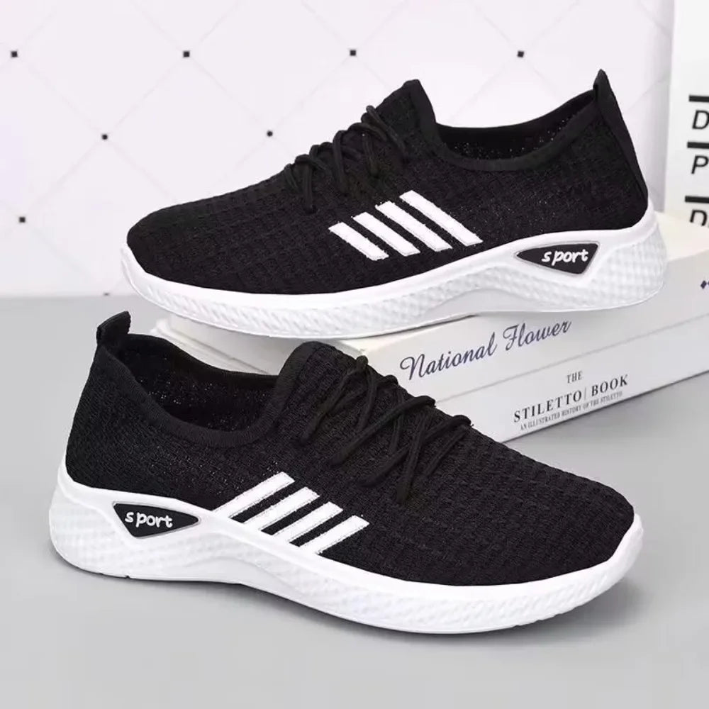 NEW Trendy Coconut Shoes Fashionable Women's Sports Shoes with Breathable Soft Soled Mesh, Lightweight Casual Flats
