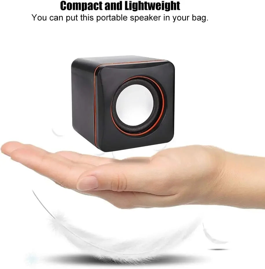 Mini altavoz doméstico, mini sistema de altavoces estéreo duales con alimentación USB, adecuado para computadoras de escritorio multimedia y computadoras portátiles