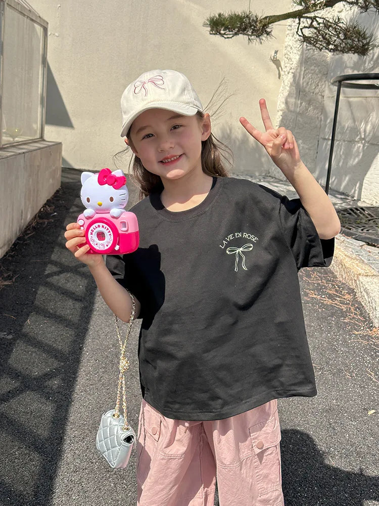 Ropa Infantil Niña Niños Camiseta de Manga Corta Ropa de Niña Verano Tops Ropa de Niños Ropa de Niño Ropa De Niña Ropa De Niño