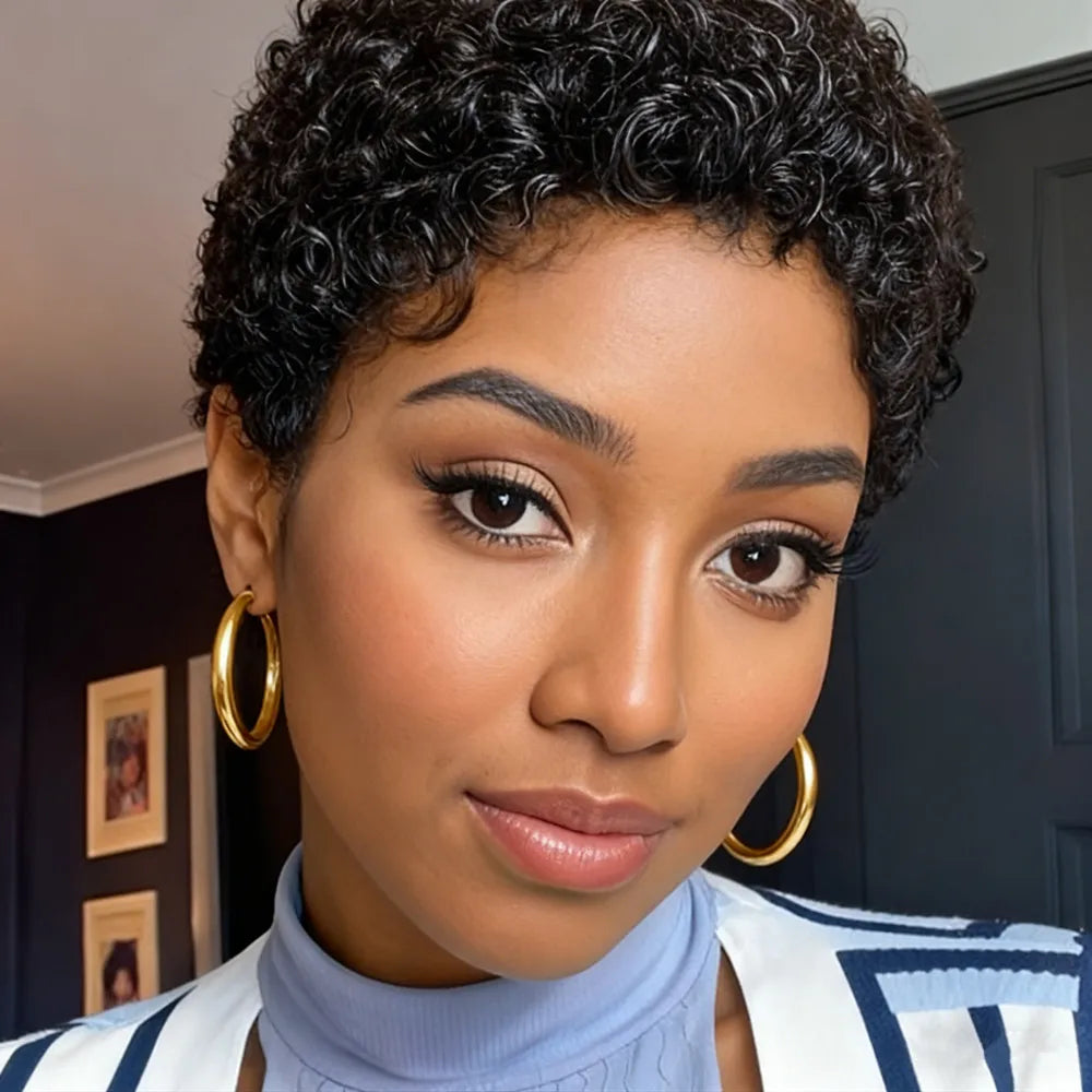 Afro Curly Pixie Wig