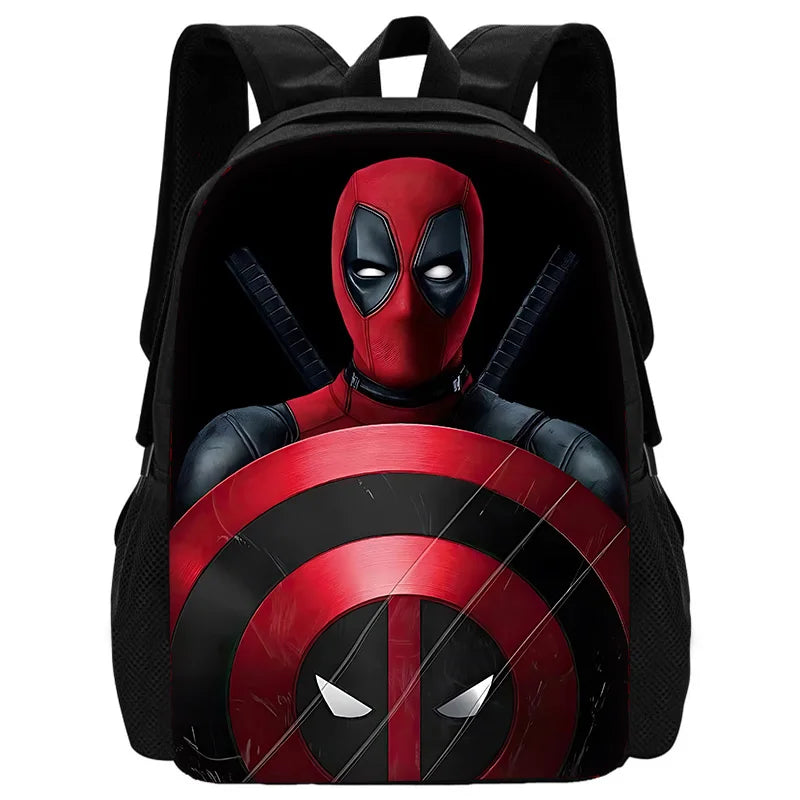 Deadpool Child School Backpack With Shoulder Bag Pencil Bags School Bags for Boys Girls Best Gift