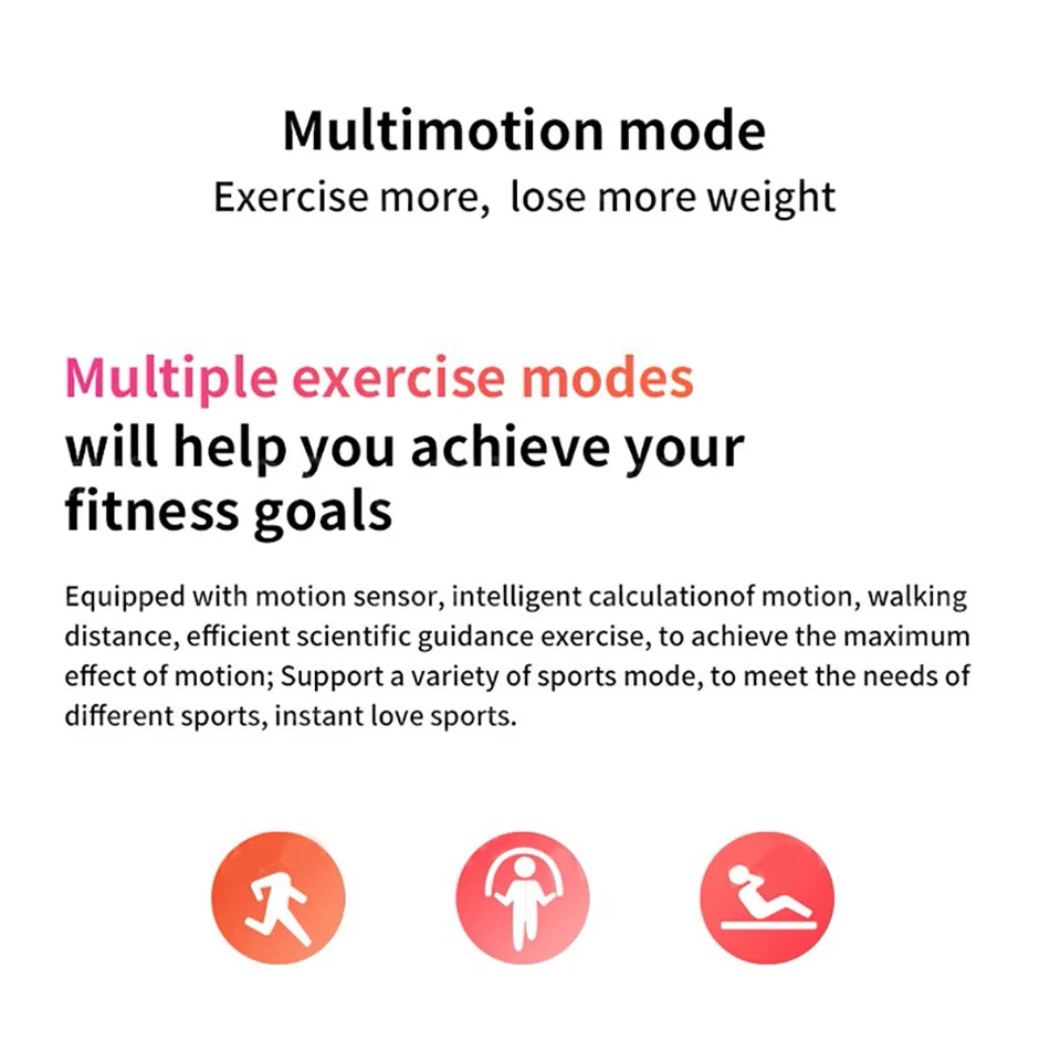 M6 Smartwatch Hombre Mujer Pulsera Inteligente de Fitness Banda Deportiva Monitor de Frecuencia Cardíaca y Presión Arterial Relojes Impermeables Multifunción