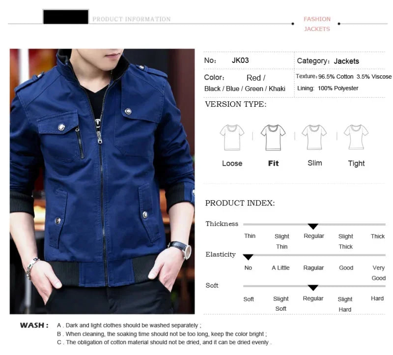 Chaquetas cargo para hombre, nueva moda, chaqueta bomber, ropa masculina, estilo británico sencillo, chaqueta cálida cortavientos y abrigo, chaqueta de béisbol para hombre.