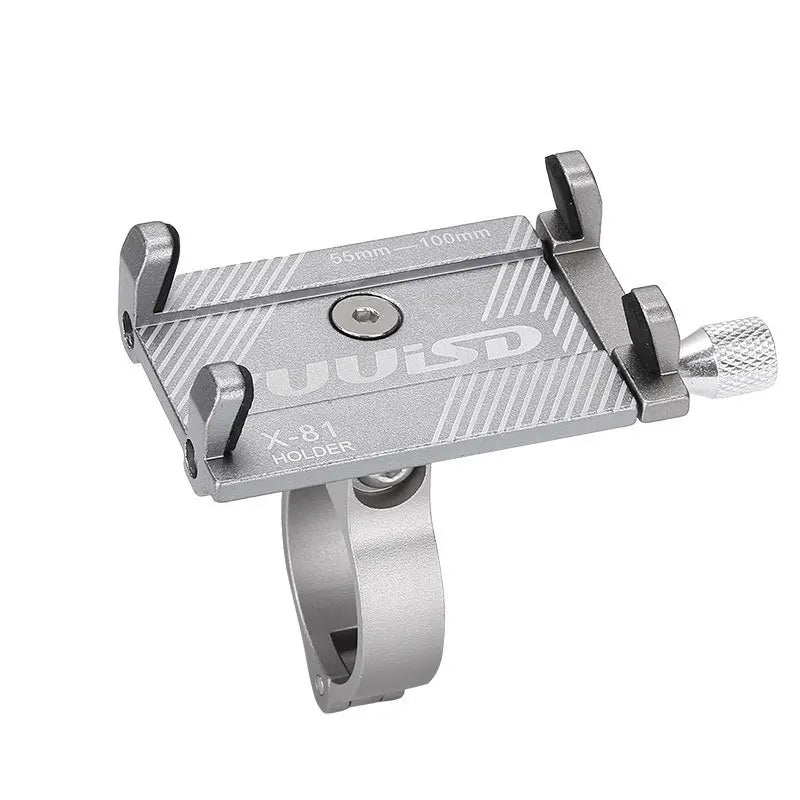 Soporte para teléfono de bicicleta, patinete, motocicleta, aleación de aluminio, antideslizante, clip GPS, soporte universal para teléfono de bicicleta