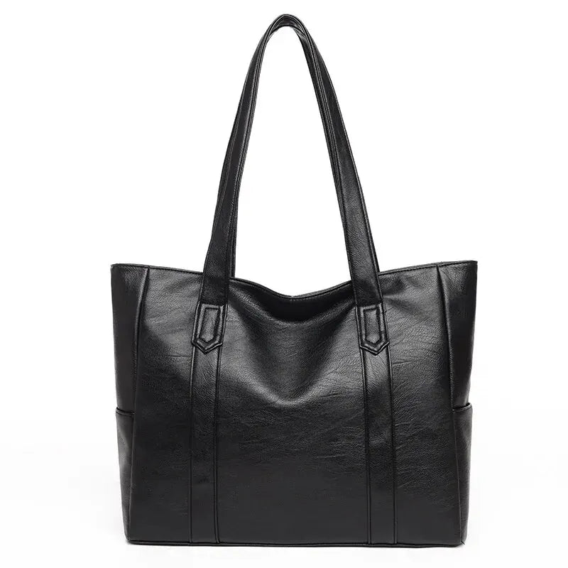 Bolso de Hombro Cruzado Grande de Piel Sintética para Mujer Vintage