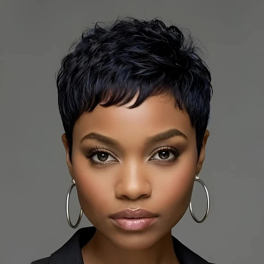 Curly Pixie Human Hair Wig