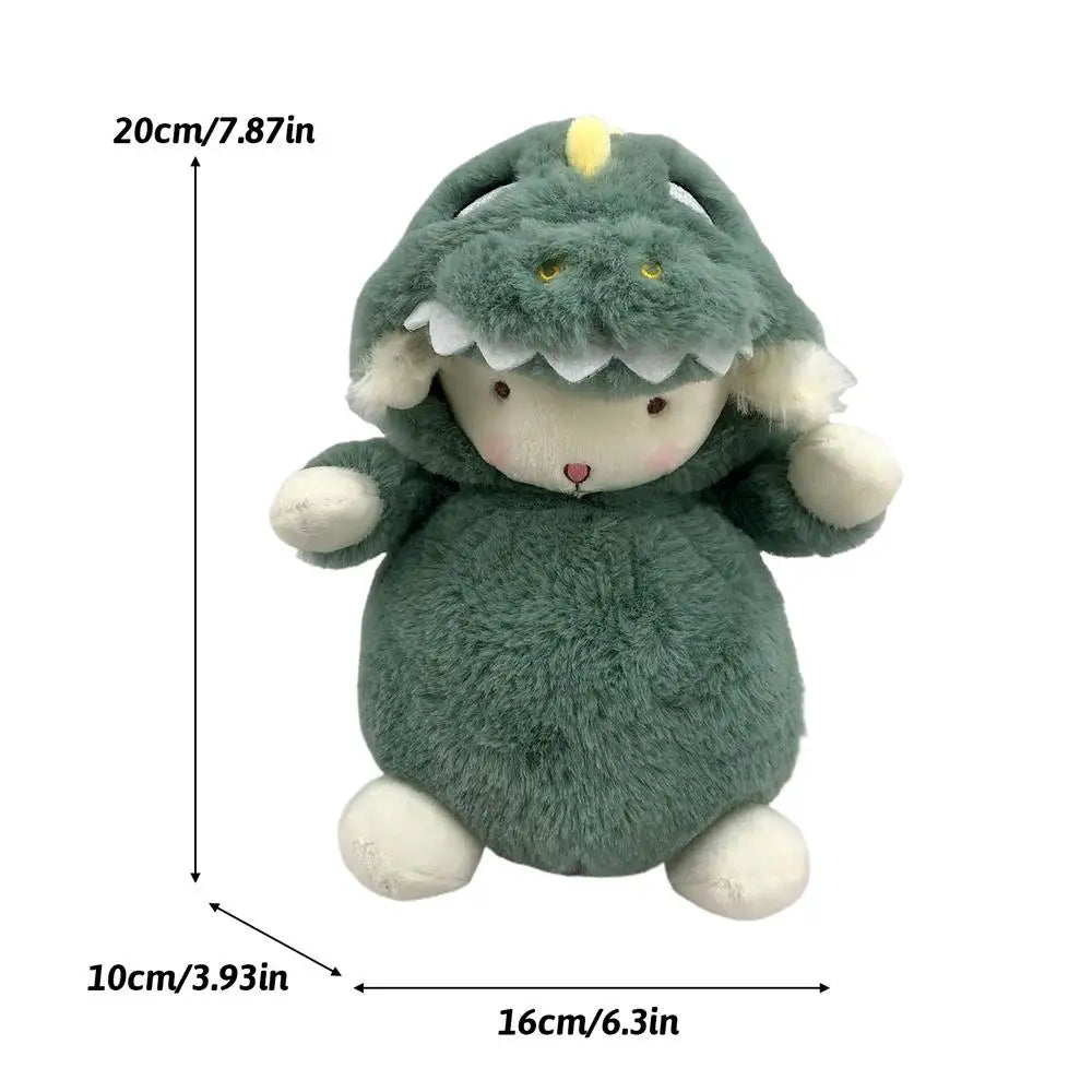 Peluche mouton peluche animaux jouet habiller petite poupée agneau transformation en loup gris / canard jaune / dinosaure peluche agneau Dol