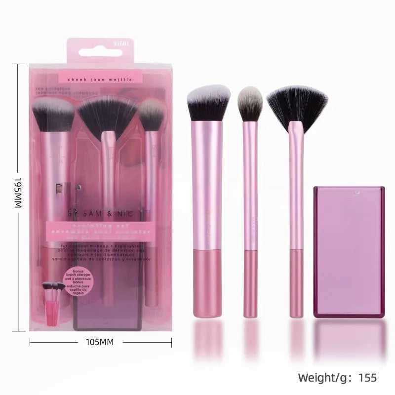 Popular Full Set of Makeup Brush Set Powder Blusher Brush Halo Dye Brush Eye Shadow Brush Beauty Egg