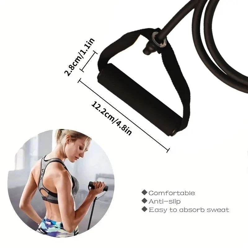 Bandas de resistencia con asas, bandas de ejercicio, bandas de entrenamiento con asas para hombres y mujeres, equipo de entrenamiento de fuerza en casa