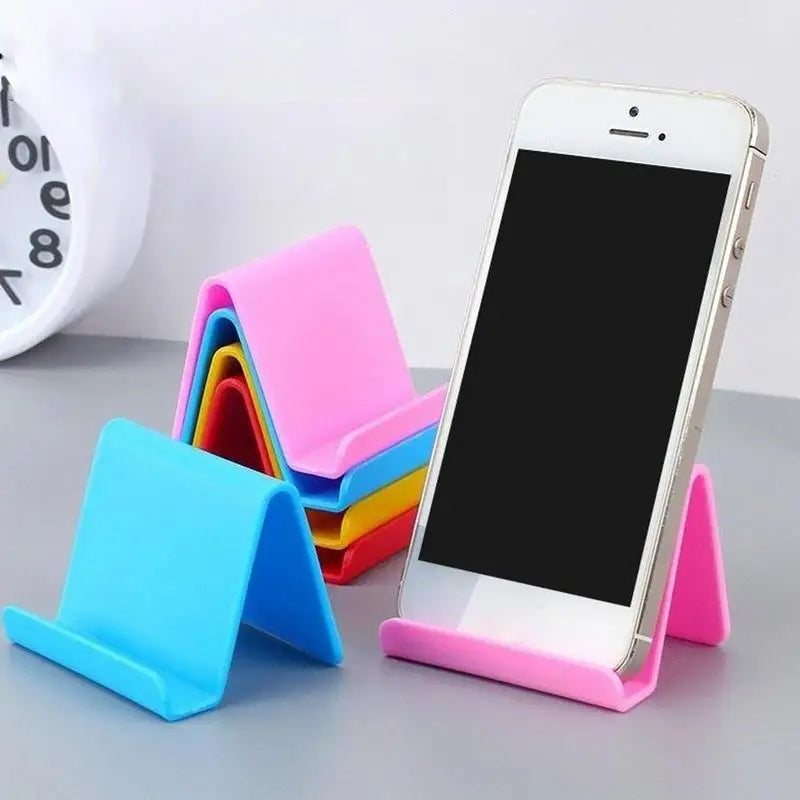Lazy Bracket Mobile Phone Holder Table Desktop Stand Plastic Desk Mount Candy Color Mini Portable Holder Bracket for phone