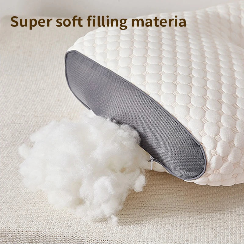 Almohada cervical para el cuello que ayuda a dormir y protege el cuello, almohada de masaje SPA ortopédica para el hogar de fibra de soja para dormir, novedad.