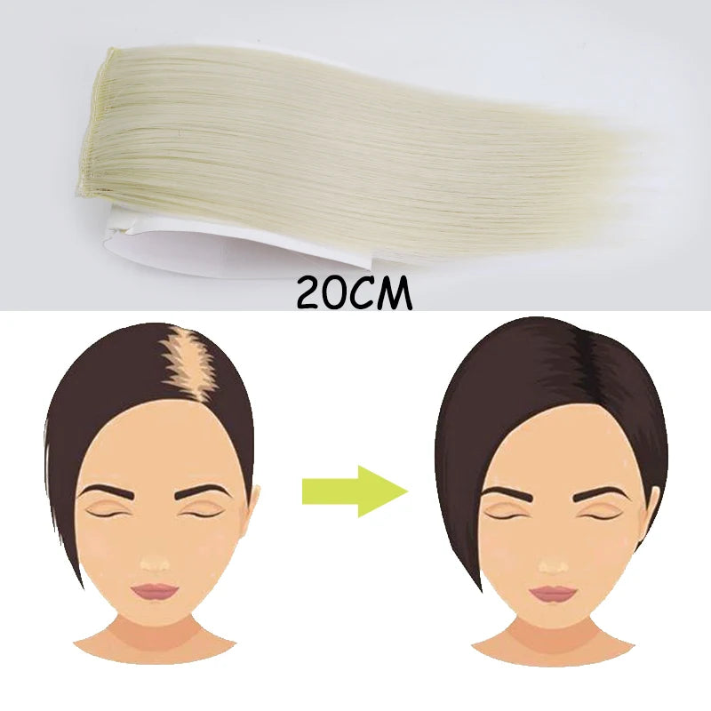 AZQUEEN Almohadillas de cabello sintético invisibles sin costuras con clip de una pieza para aumentar el volumen del cabello, extensiones de cabello, cubrepelo superior lateral