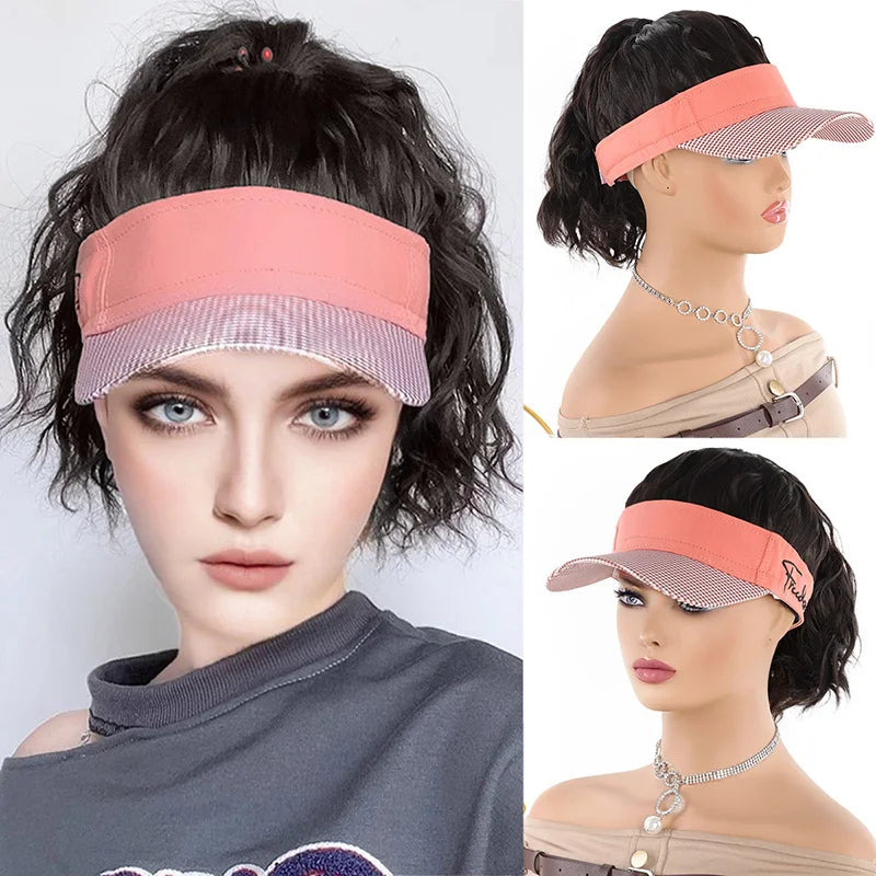 Curly Ponytail Cap Wig