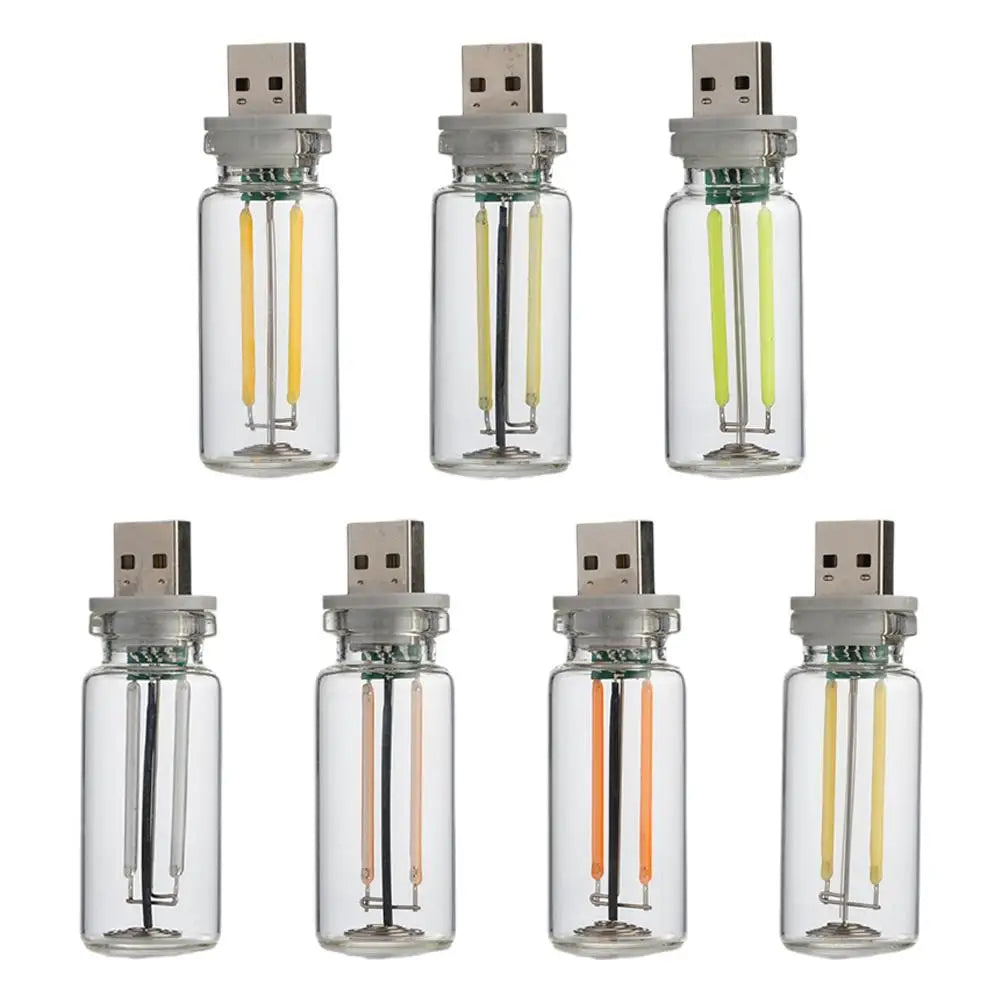 Decora herramientas USB táctil Control noche LED Luz Ambiente Lámpara incandescente Filamento LED Bombilla Decoración de dormitorio DIY