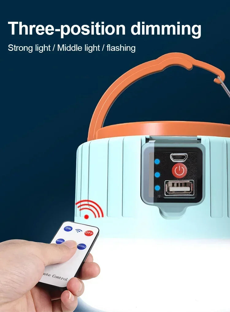 Linterna de camping portátil Power Bank Linternas LED de camping de mano impermeables para tienda de campaña al aire libre Foco recargable Linterna