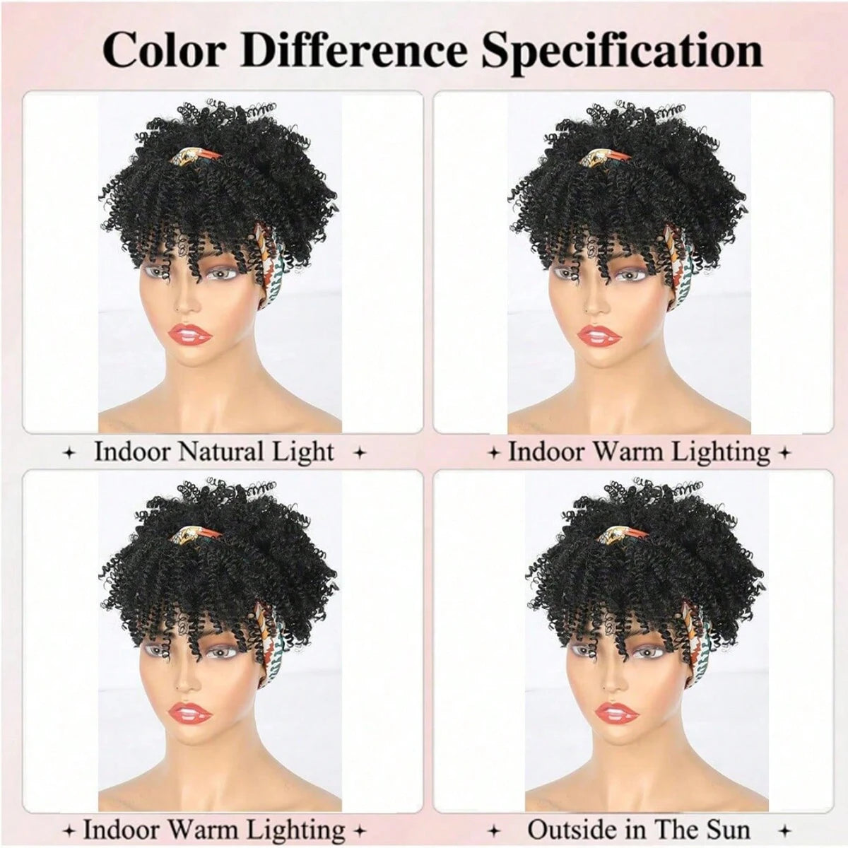 Black Headband Afro Wig
