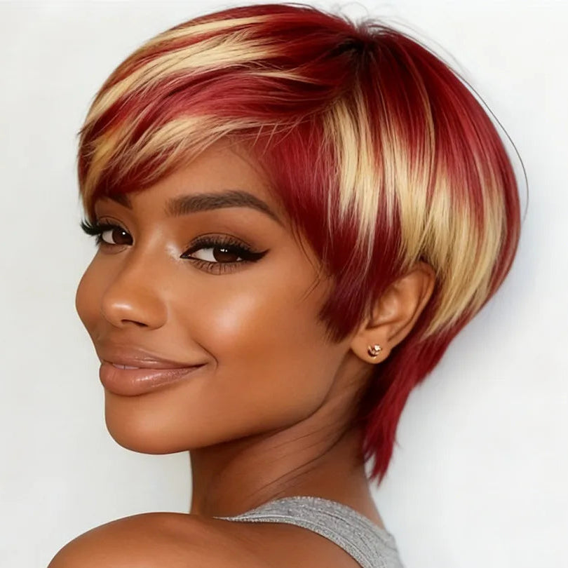 Highlighted Pixie Wig