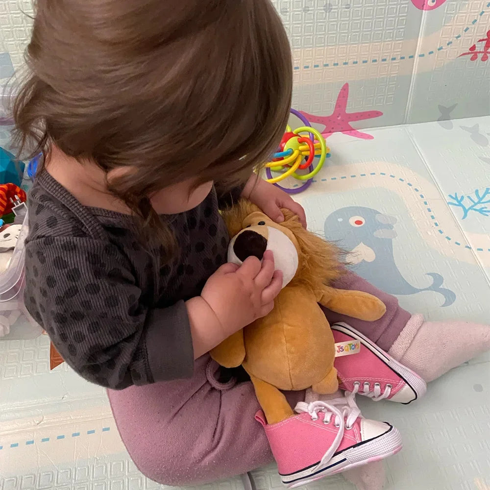 Peluches Animaux Jouets Poupées Douces Jungle Lion Éléphant Tigre Chien Renard Singe Cerf Enfants Cadeau Kawaii Bébé Enfants Hobbie Jouets