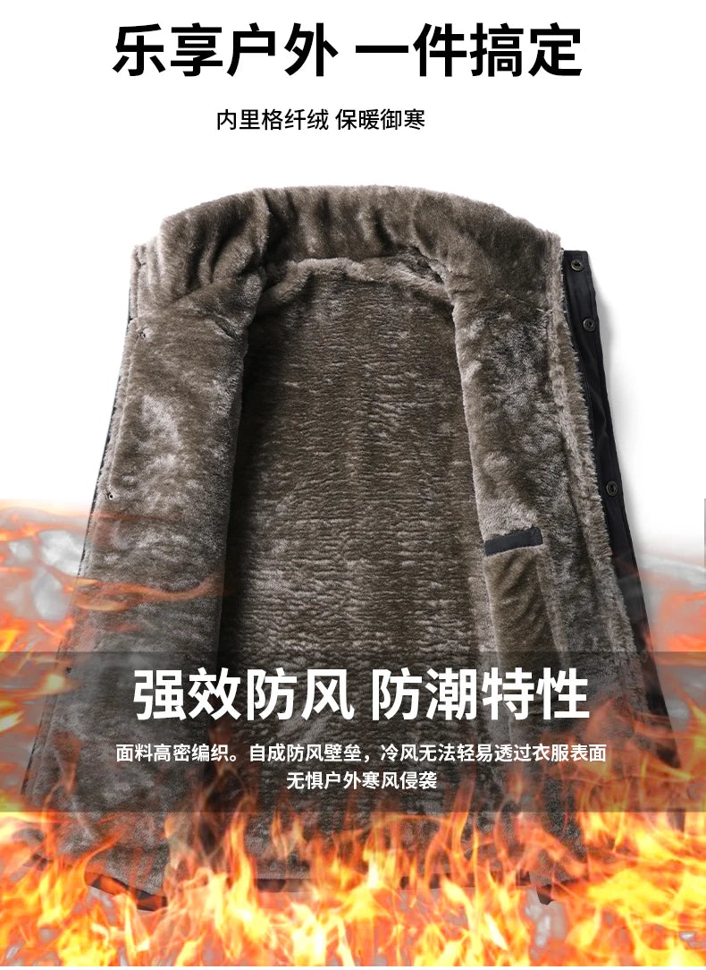 Chaleco de invierno para hombre, cachemira de cordero, grueso, para hombre, nuevo, más grueso, de alta calidad, marca de terciopelo, cálido, sin mangas, chaqueta