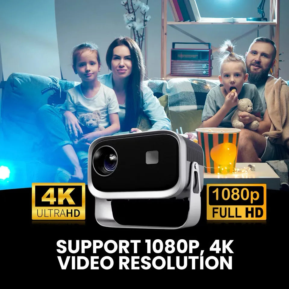 Projector 4K Android11.0 380 ANSI Native 1080P Wifi6 BT5.0 Home Cinema Outdoor Portable Projector