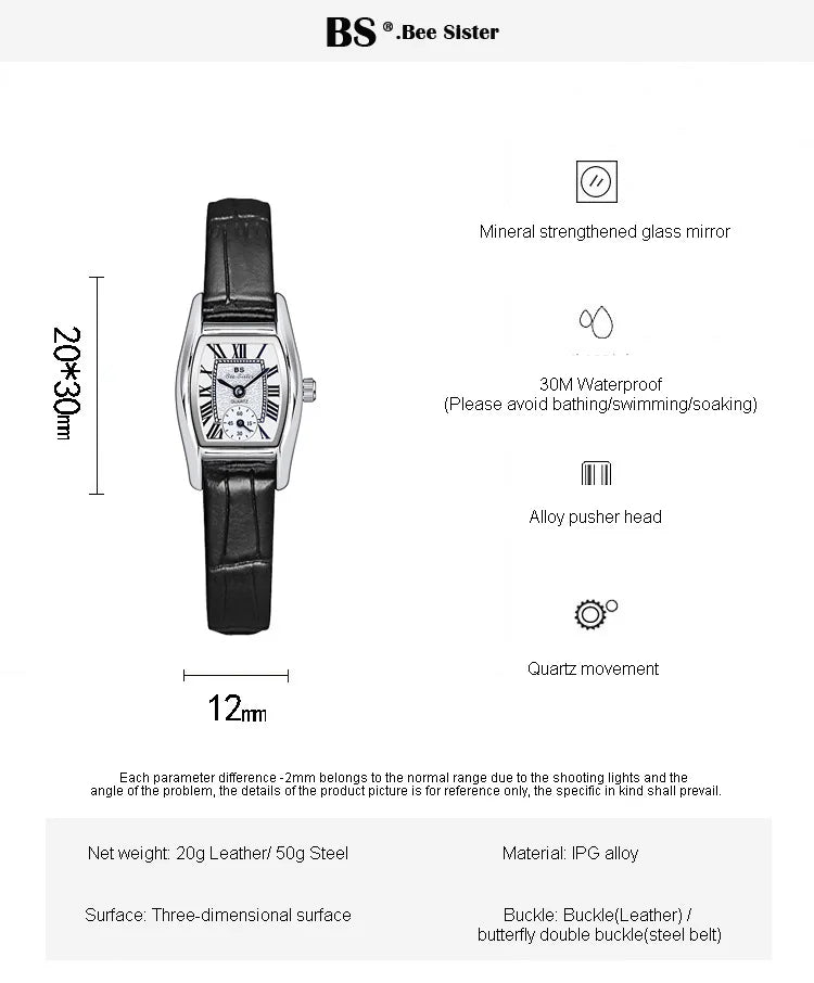Relojes para mujer, elegante, vintage, rectangular, para dama con correa pequeña de cuero marrón, a la moda, dorado, de cuarzo, reloj de pulsera para mujer 2025