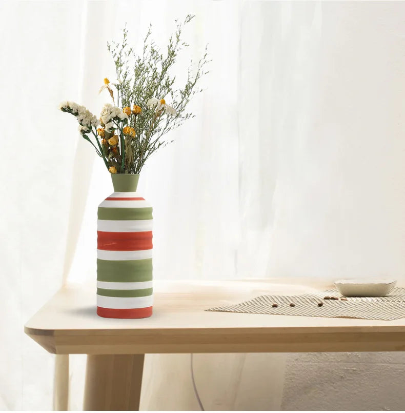 European-style ins porcelain vase decoration TV cabinet Study home decoration flowers tabletop crafts