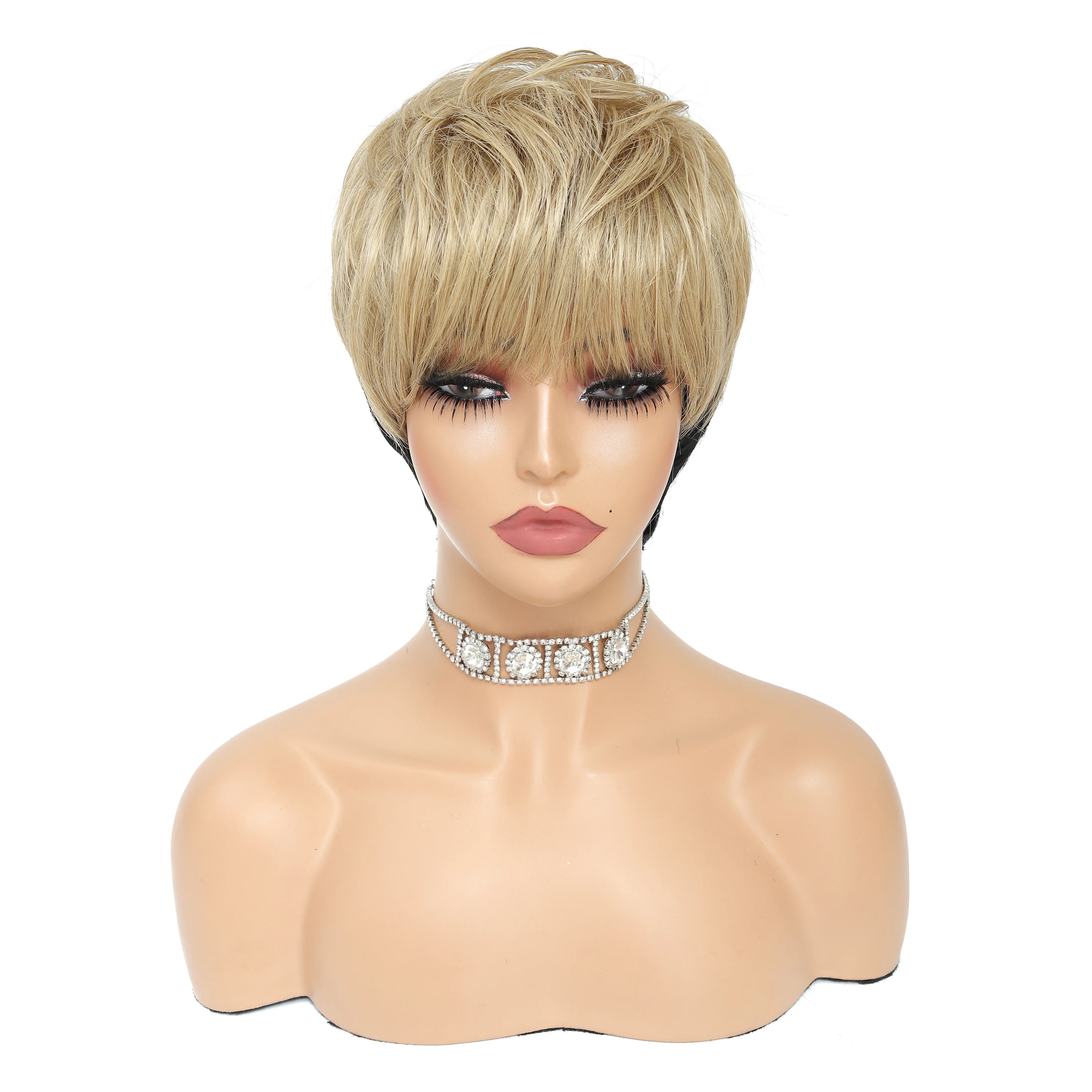 Perruque pixie avec frange