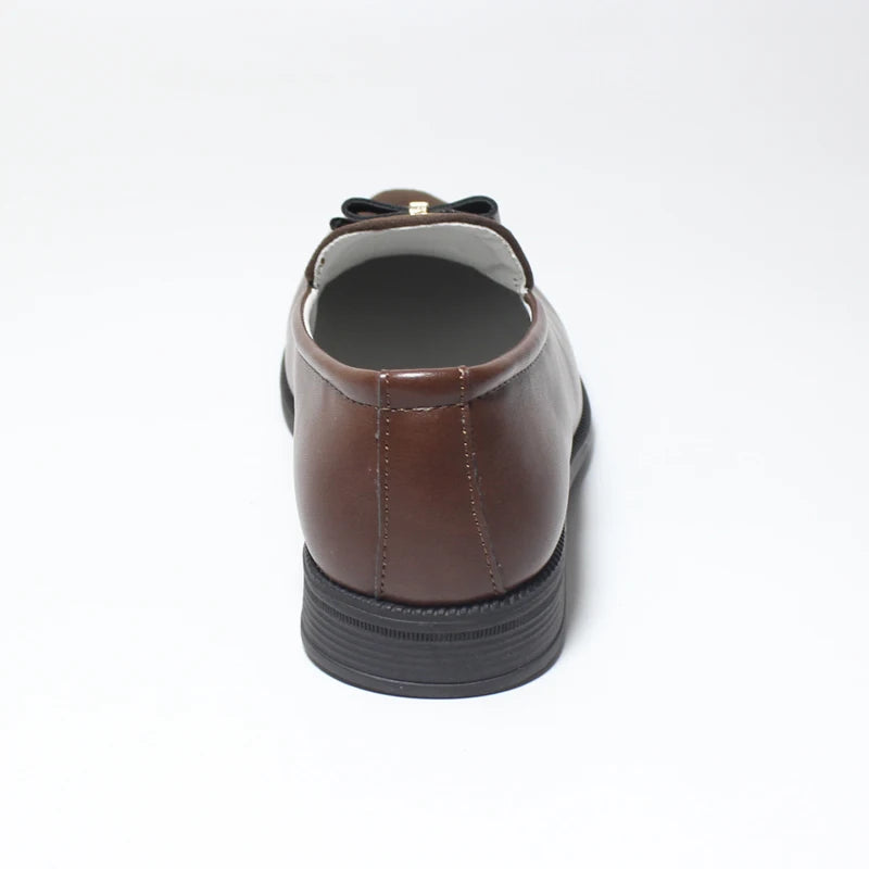 Kids Shoes For Boys PU Leather School Show Dress Shoes Flats Classic British Oxford Shoe Children Wedding Loafer Moccasins Brown